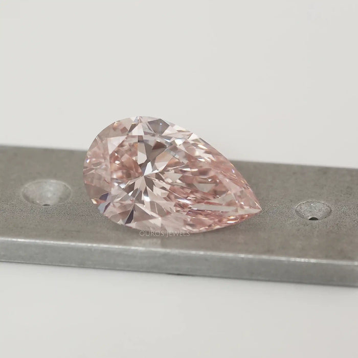 5.11 Carat Pear Cut Fancy Pink Lab Diamond Loose