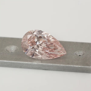 5.11 Karat Birnenformiger Schickes rosa Labor Diamant