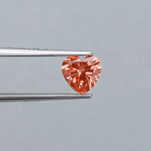 0.90 Karat  Rosa Herzschliff Labor Diamant