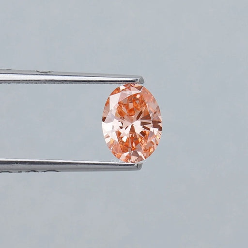 Ausgefallener Rosa Ovaler Schnitt Labor Diamant 0.82 Karat 