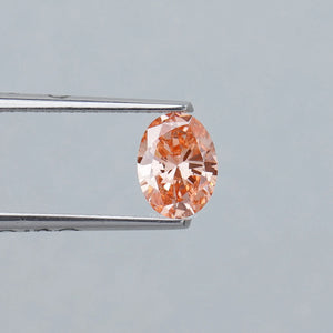 0,82 Karat Schick Rosa Oval Schliff Labor Gezüchteter Diamant