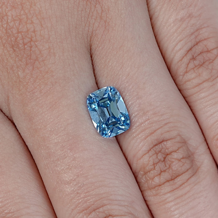 3.00 Carat Fancy Vivid Blue Old Mine Cushion Lab Diamond