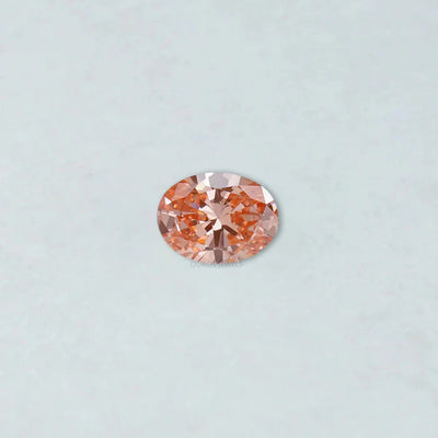 0,82 Karat Schick Rosa Oval Schliff Labor Gezüchteter Diamant