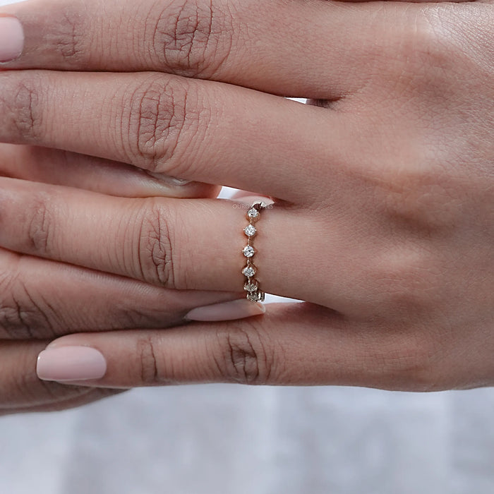 Seven Stone Round Lab Diamond Engagement Ring