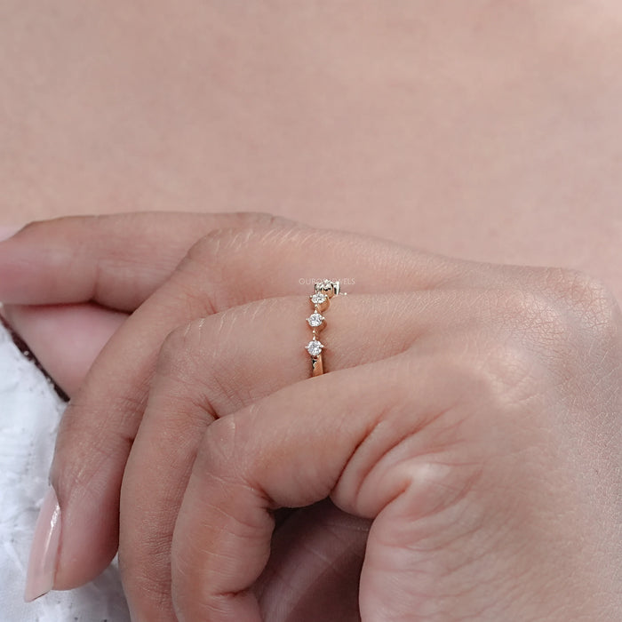Seven Stone Round Lab Diamond Engagement Ring