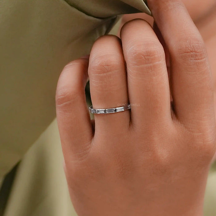 Baguette Cut Lab Grown Diamond Full Eternity Band