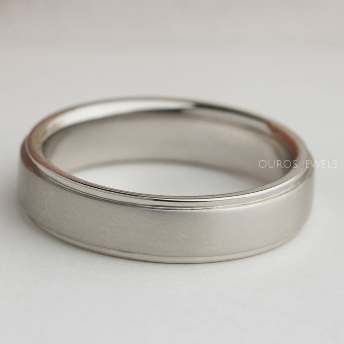 Matte Finish Men's Plain Wedding Band
