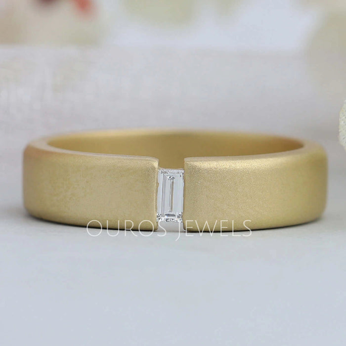 Herrenring Mit Baguette-Diamanten für 