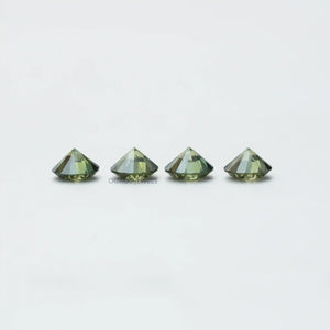 [Back Side View Of Green Color Lab Diamonds]-[Ouros Jewels]