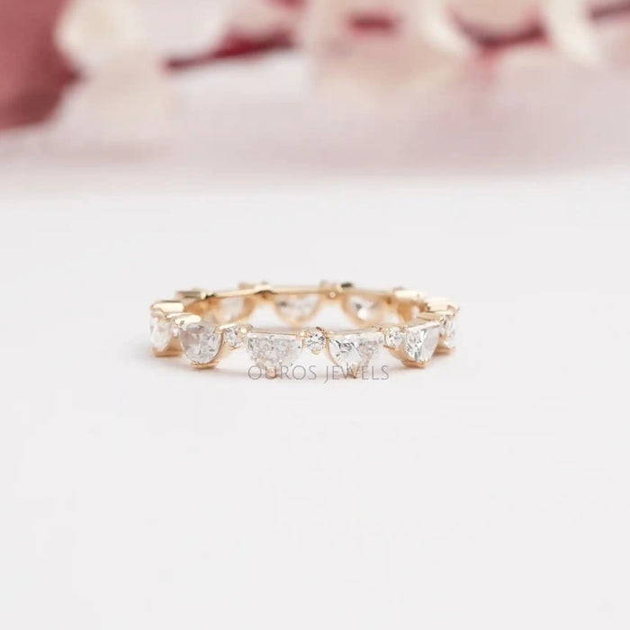 half moon diamond eternity band