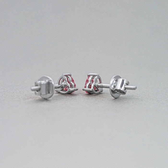 Rosa Herz Schliff Diamant Ohrringe