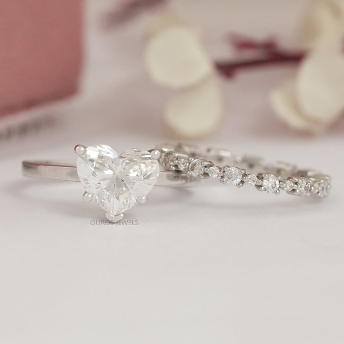 Lab Grown Heart Shaped Diamond Ring