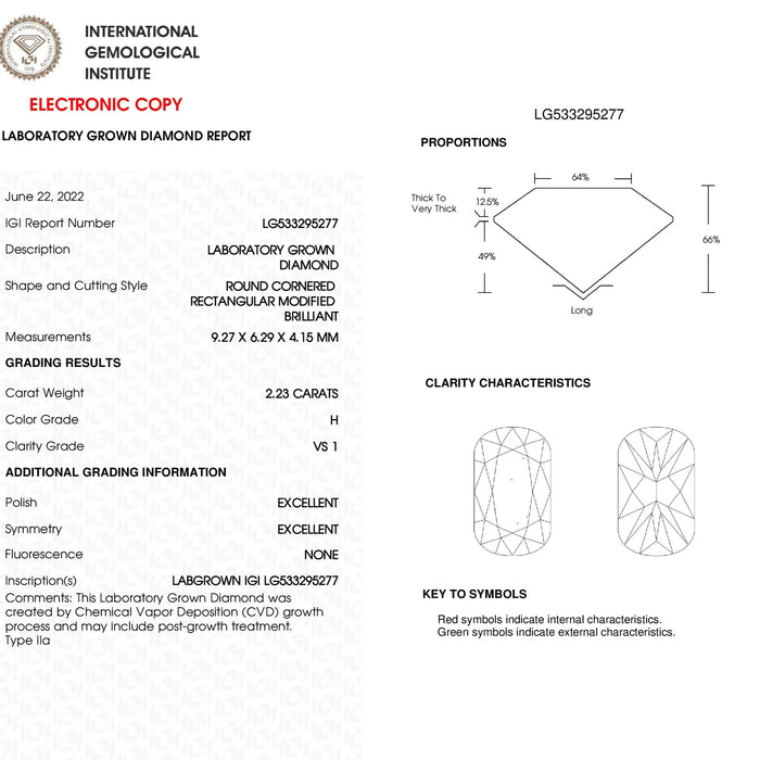 2,23 Karat Criss Schliff Labor Diamant - IGI Zertifiziert