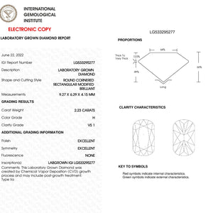 2.23 Carat IGI Certified Criss Cut Lab Diamond