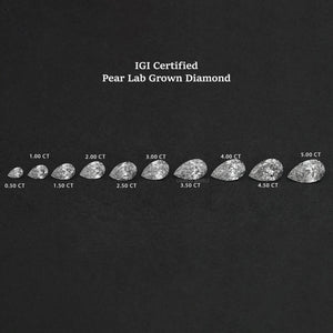 IGI Certified Pear Cut Lab Grown Diamond