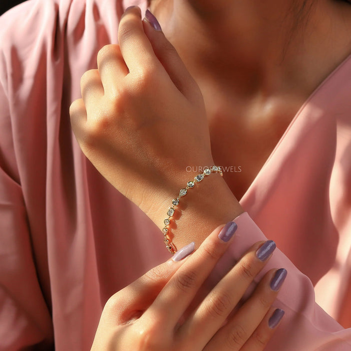 Multi Form Lünette Set Tennis Armband