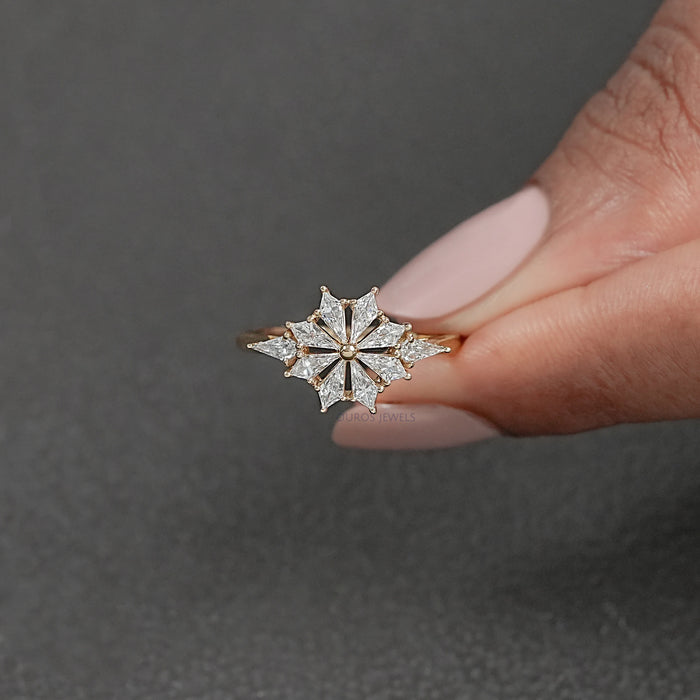 Kite Diamond Floral Anniversary Ring