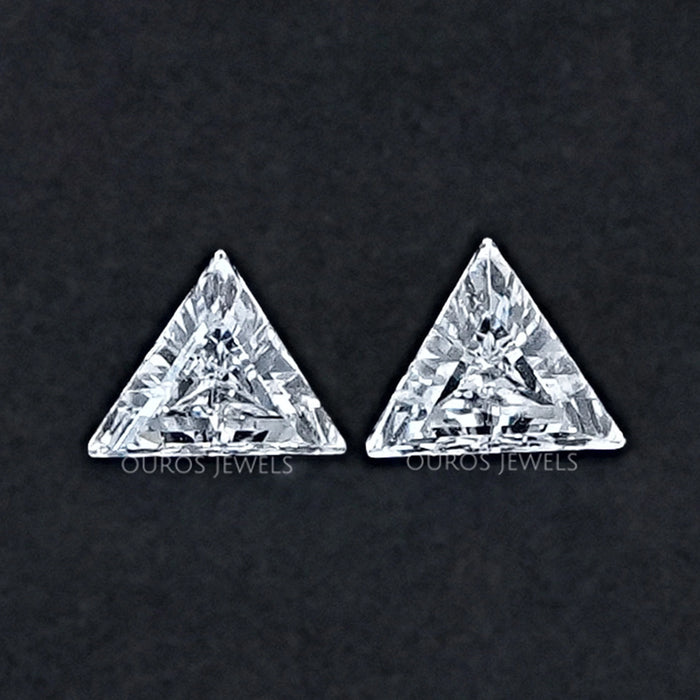 Step Cut Triangle Lab Diamond For Matching Pair