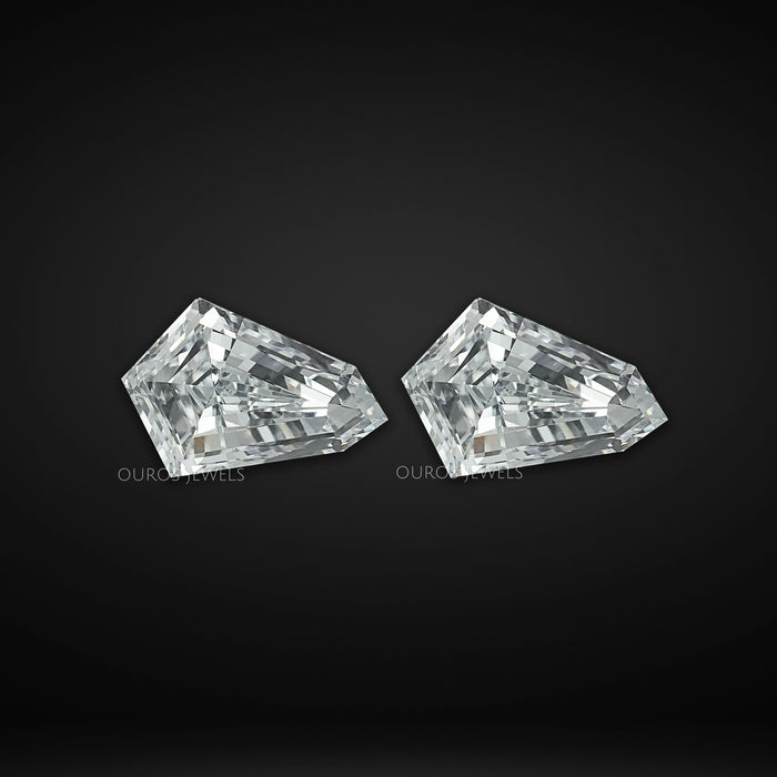 Stufen Schliff Schild Labor Diamant Paar