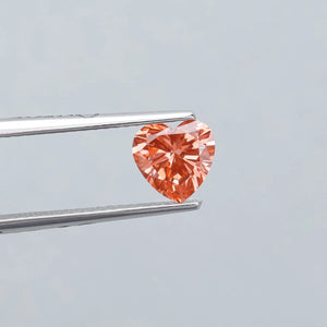 0.90 Carat Vivid Pink Heart Cut Lab Grown Diamond