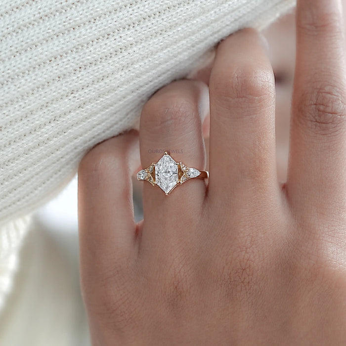 Dutch Marquise Cut Three Stone Engagement Ring