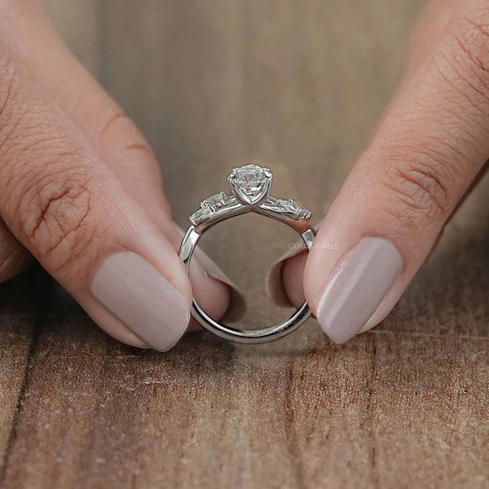 Infinity Pear Lab Diamond Engagement Ring