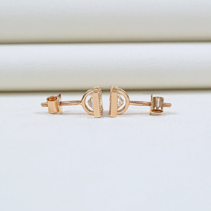 Französischer Schliff Labor Diamant Ohrringe