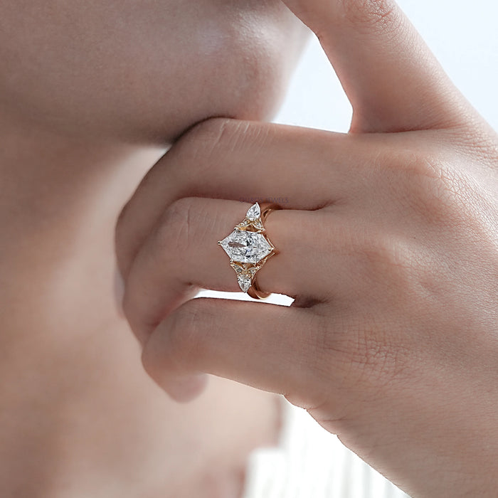 Dutch Marquise Cut Three Stone Engagement Ring