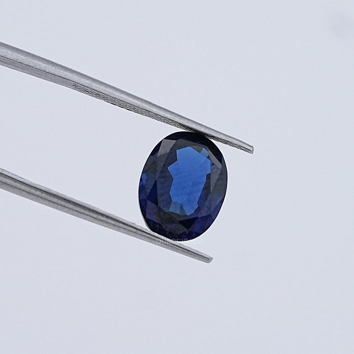 Oval Cut Lab Sapphire Gemstone