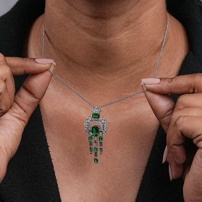 Cluster Diamant und Edelstein Anhänger
