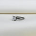 side view of antique shape cat cut lab diamond engagement ring