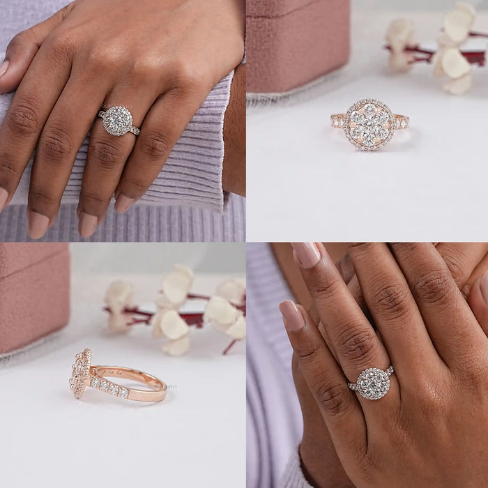 round diamond ring rose gold