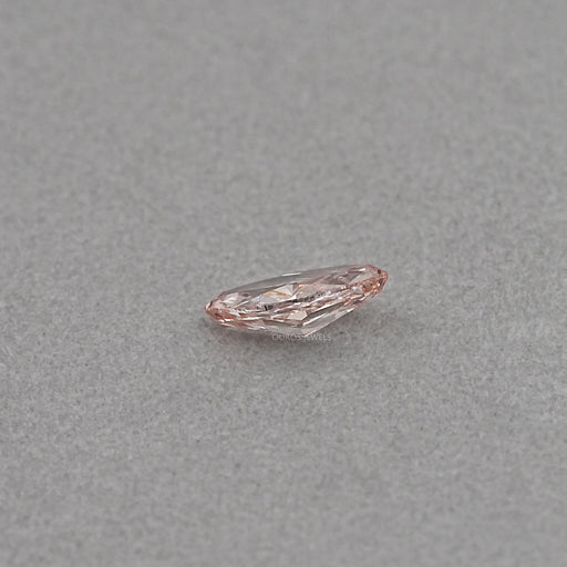 side view of 4 carat loose pink marquise cut lab made diamond 