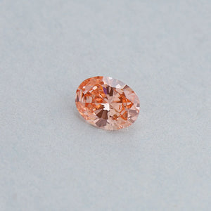 Ausgefallener Rosa Ovaler Schnitt Labor Diamant 0.82 Karat 