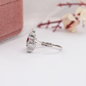 ruby gemstone ring white gold 