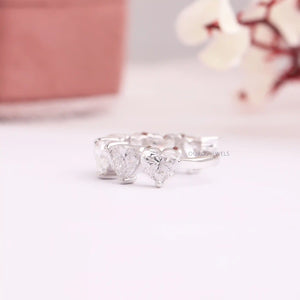 heart cut diamond 5 stone ring 