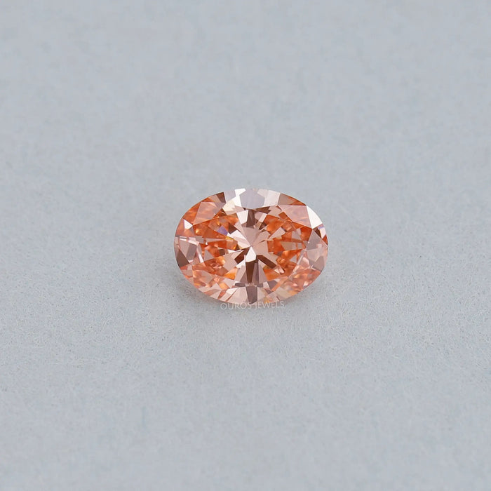 0,82 Karat Schick Rosa Oval Schliff Labor Gezüchteter Diamant