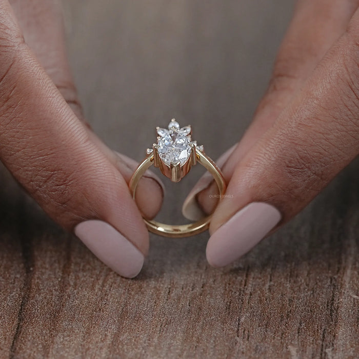 Marquise Cut Vintage Style Wedding Ring-Set