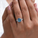 old mine cut blue diamond ring 