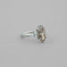 side view of champagne marquise-cut lab diamond solitaire accent wedding ring
