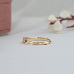 Two Stone Lab Diamond Dainty Ring