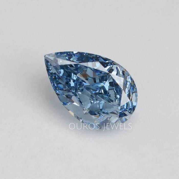1.00 Karat Blauer Birne Schliff Labor Diamant
