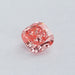 front view of 0.6 carat pink cushion cut lab grown diamond
