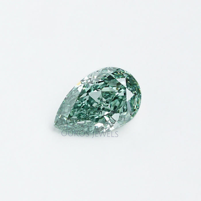 1.45 Carat Green Pear Cut Lab Grown Diamond