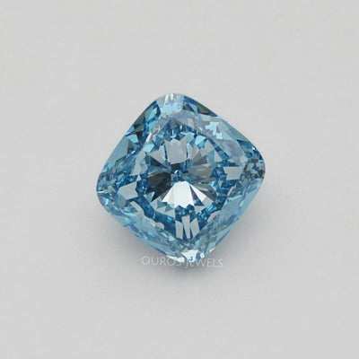5.00 Karat Blauer Cushion Schliff Labor Diamant