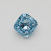 front view of 5.00 carat blue cushion cut lab grown loose diamond
