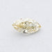 front view of yellow marquise cut lab grown diamond loose
