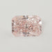 front view of pink radiant cut lab grown diamond loose gemstone