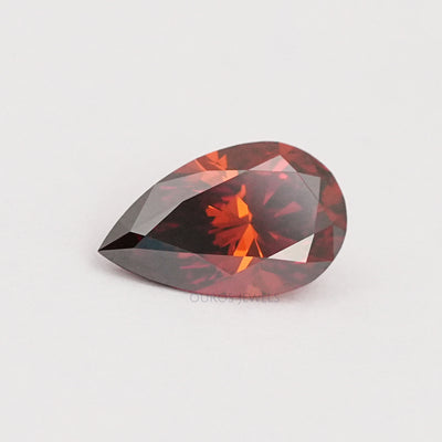 Roter Birnenschliff Labor Lose Diamanten
