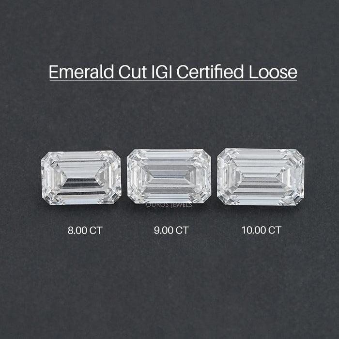 Emerald Cut Lab Grown Loose Diamond